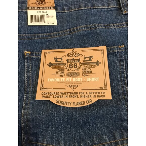 Womens Plus Size Route 66 Favorite Fit Bootcut Jeans 22W Short Blue Denim - Picture 5 of 8